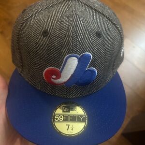 Montreal Expos Herringbone fitted cap.